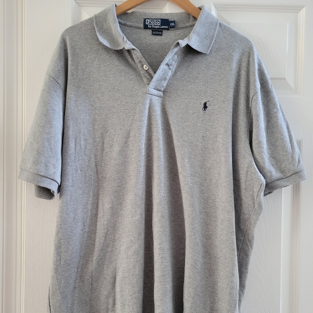 Polo Ralph Lauren men’s polo short sleeve light Gray Preppy size XXL